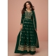 Silk Salwar Suit With Embroidered Work