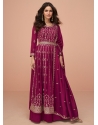 Rani Silk Readymade Salwar Suit With Embroidered Work