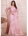 Organza Classic Saree In Pink