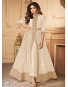 Heavy Designer Off White Party Wear Indo Western Suit
