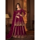 Purple Heavy Embroidred Gharara Style Designer Suit