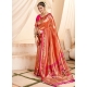 Peach Silk Jacquard Work Classic Sari