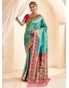 Silk Trendy Saree In Turquoise