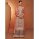 Chinon Salwar Suit With Embroidered And Mirror Work