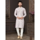 Off White Heavy Cotton Digital Printed Kurta Pajama For Mens