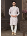 Off White Heavy Cotton Digital Printed Kurta Pajama For Mens