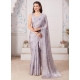 Georgette Satin Classic Sari In Grey