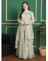 Net Salwar Suit With Cord Crystals And Resham Thread Work
