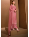 Pink Chiffon Swarovski Work Salwar Suit