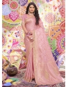Brocade Trendy Saree In Pink
