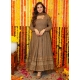 Faux Georgette Designer Gown In Brown
