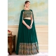 Green Georgette Readymade Lehenga Choli With Embroidered Work