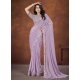 Crepe Silk Classic Sari In Lavender