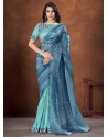 Blue Banarasi Silk Classic Saree