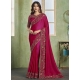Silk Contemporary Saree With Patch Border Embroidered And Sequins Work