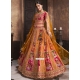 Silk Lehenga Choli With Embroidered Patch Border And Sequins Work
