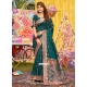 Competent Green Silk Designer Saree With Woven Work
