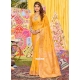 Yellow Silk Woven Work Contemporary Sari