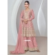 Pink Chinon Embroidered And Sequins Work Salwar Suit For Ceremonial