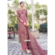Aari And Diamond Work Cotton Salwar Suit In Pink