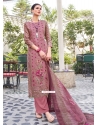 Aari And Diamond Work Cotton Salwar Suit In Pink
