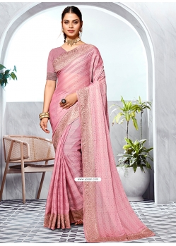 Pink Art Silk Trendy Saree