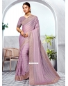 Art Silk Classic Sari In Lavender