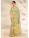 Green Cotton Thread Work Casual Sari For Casual