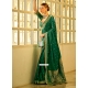 Weaving And Zari Work Satin Silk Classic Saree In Green For Ceremonial