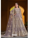 Mauve Heavy Worked Butterfly Net Designer Salwar Suit