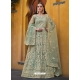 Heavy Worked Butterfly Net Designer Salwar Suit In Green