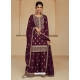 Purple Premium Silk Classic Designer Salwar Suit