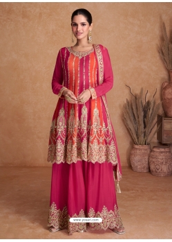 Modern Rani Pink Embroidered Party Wear Designer Suit