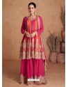 Modern Rani Pink Embroidered Party Wear Designer Suit