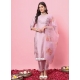 Pink Silk Blend Salwar Suit