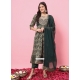 Staggering Green Cotton Silk Salwar Suit