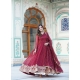 Maroon Party Wear Embroidery Zari Sequins Worked Gown With Dupatta