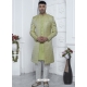 Jacqurad Silk Designer Green Indowestern Sherwani