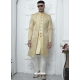 Jacqurad Silk Designer Indowestern Sherwani In Beige