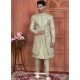 Green Art Silk Indo Western For Men