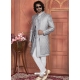 Men's Grey Art Silk Trendy Indo Western Sherwani