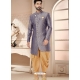 Grey Jacquard Indo Western Sherwani