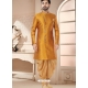 Mustard Jacquard Indo Western Sherwani