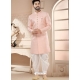 Pink Designer Jacquard Indo Western Sherwani