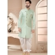 Sea Green Silk Designer Indo Western Sherwani