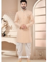 Peach Designer Indo Western Sherwani For Men