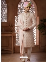 Embroidered Art Silk Hand Worked Sherwani In Pink For Mens