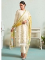 Ravishing Off White Muslin Salwar Suit