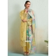 Yellow Muslin Trendy Suit With Embroidered And Resham Work For Ceremonial