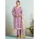 Scintillating Lavender Muslin Salwar Suit